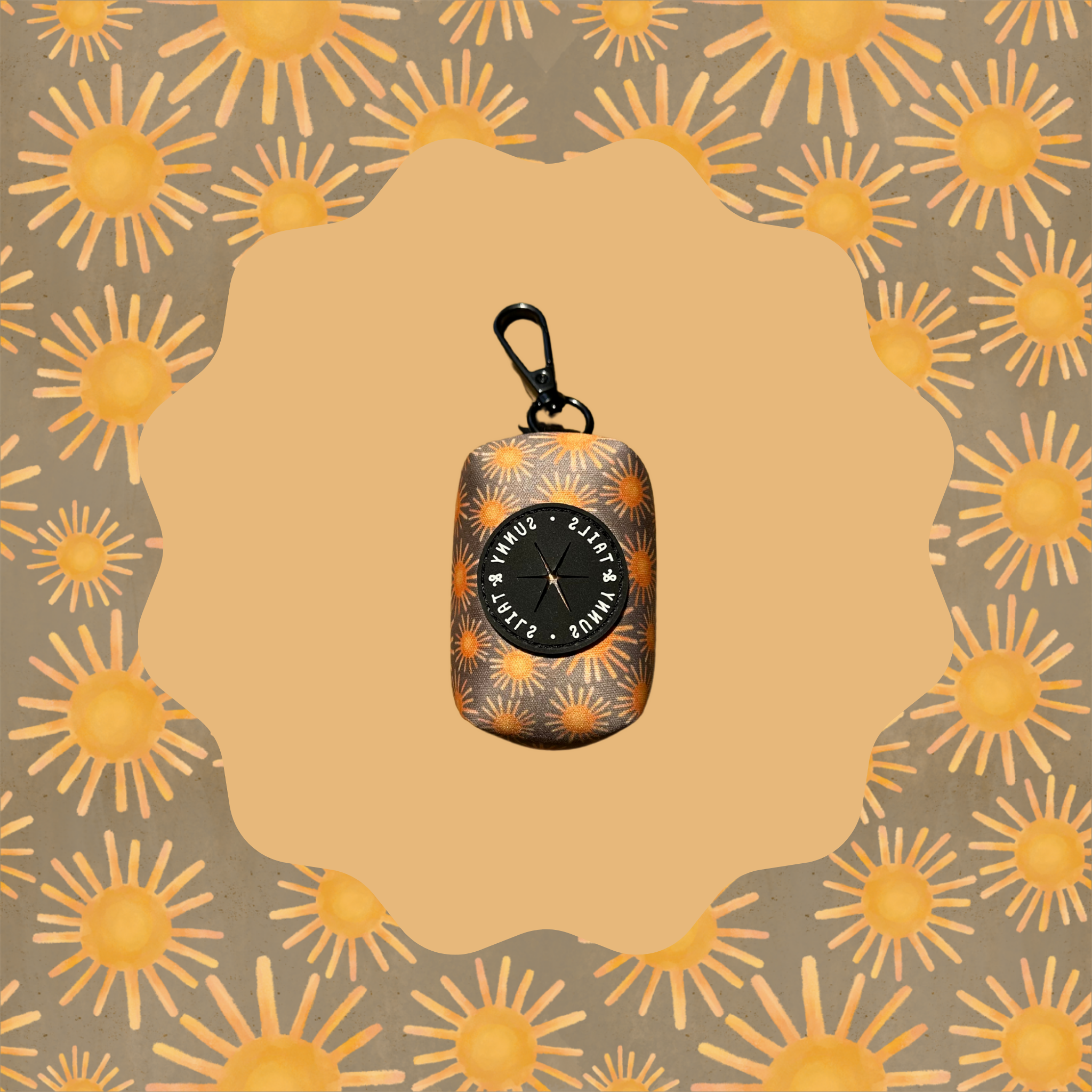Poop Bag Holder┃    Tangerine Sun